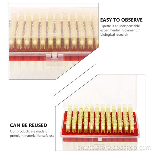 Plastic Bulk Micro Pipette Tips - Blue, Yellow, 10ul, DNase RNase Free for Laboratory Use